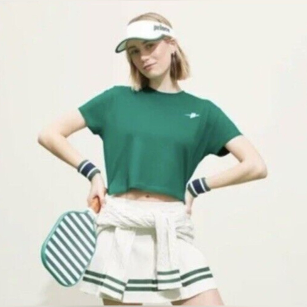 Prince Pickleball Short Sleeve Green Top Size Large